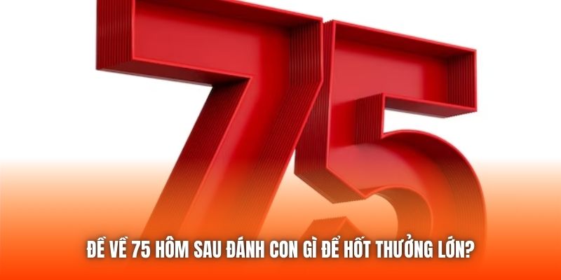 Đề Về 75 Hôm Sau Đánh Con Gì Để Hốt Thưởng Lớn?